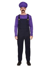 Lila/Blau Waluigi Kostüm